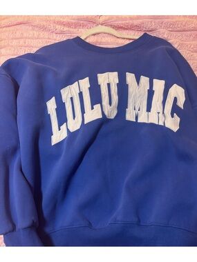 Blue Lulu Mac sweatshirt